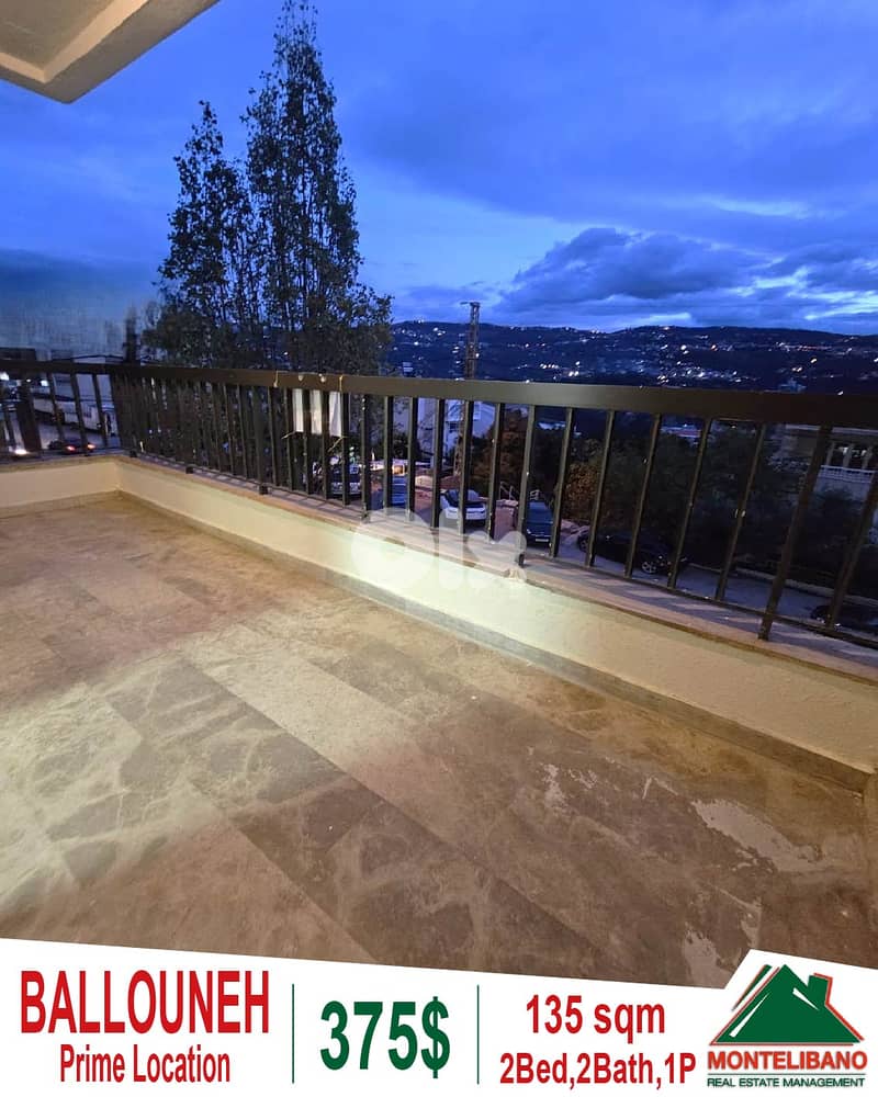 Prime Location 135 sqm Apartment For Rent in Ballouneh (بلونة) + View 0