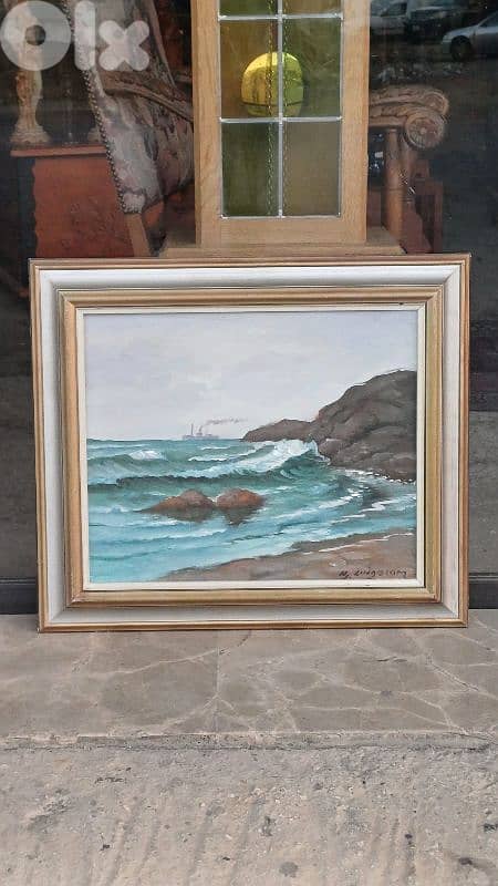 لوحة رسم زيتي اوروبية 0