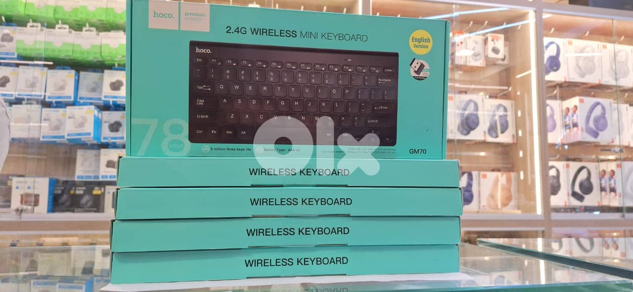 HOCO 2.4G WIRELESS MINI KEYBOARD GM70 10$ 0