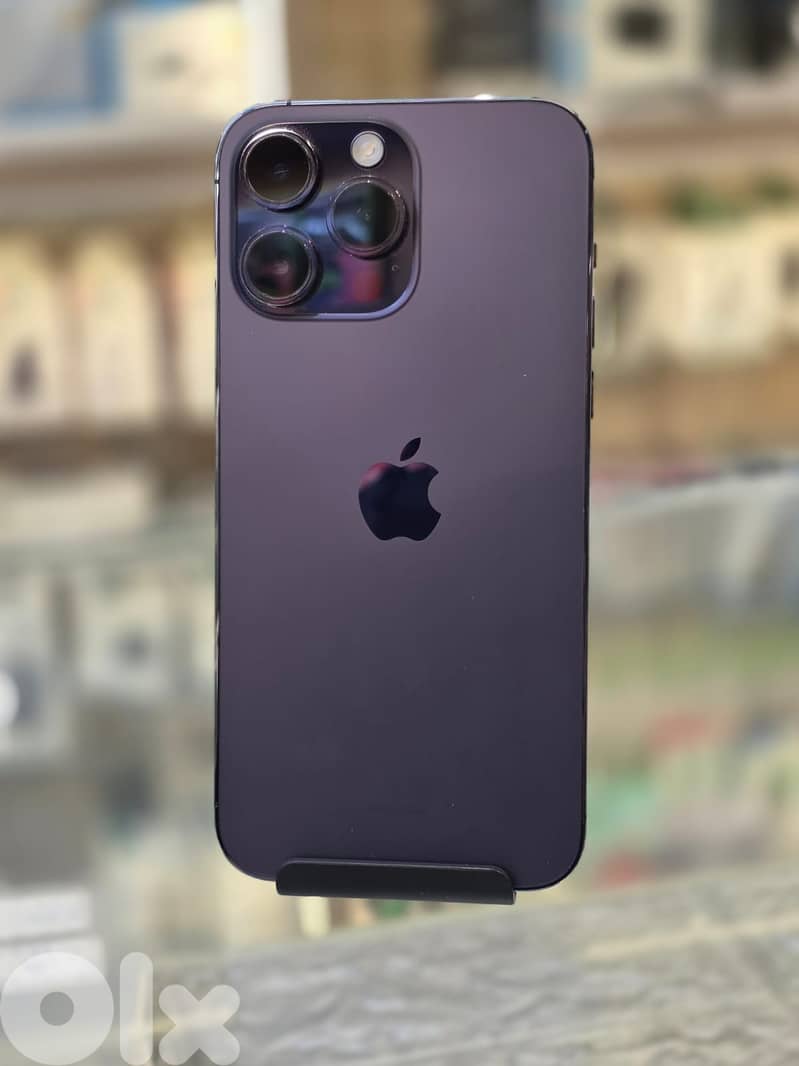 Used 14 pro max 256 gb purple  675$ 0