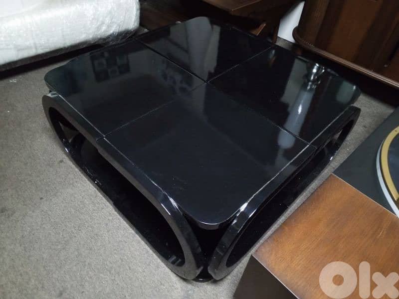 4pcs black coffee table 0