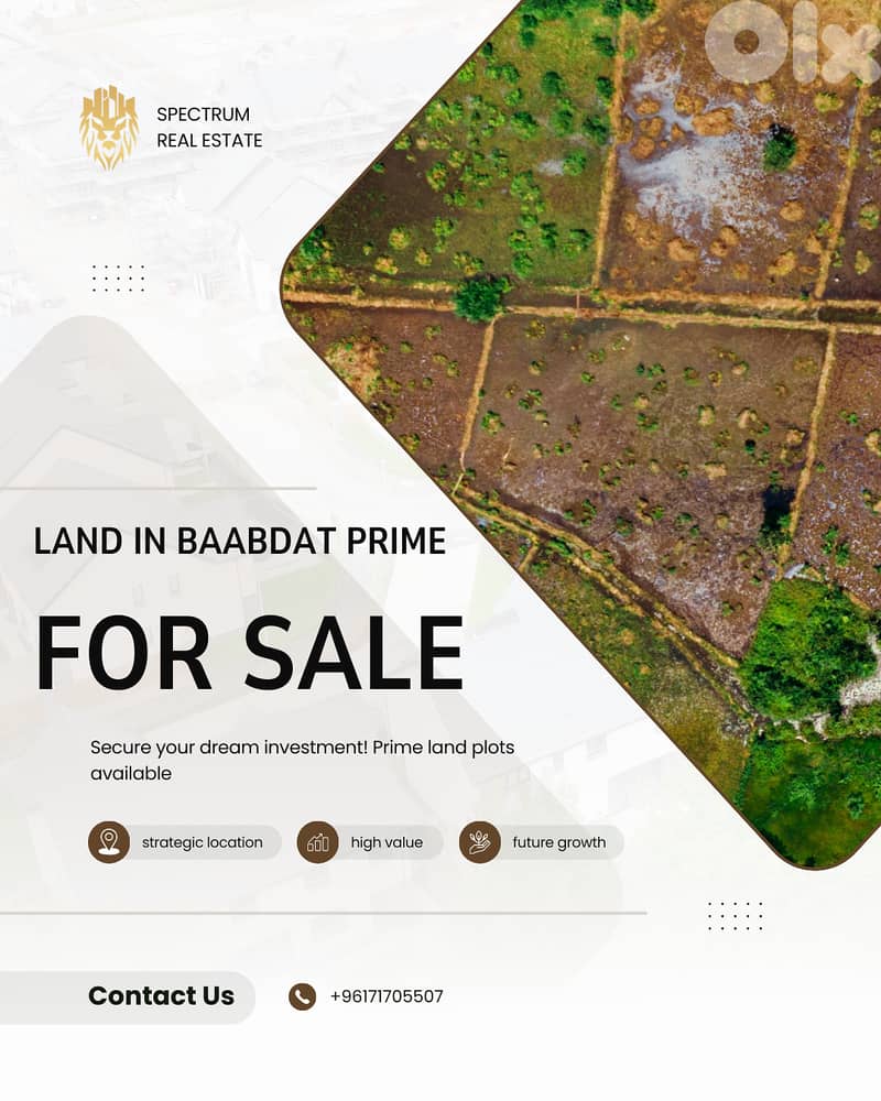 1500Sq LAND FOR SALE IN BAABDAT PIME ZONE 20/40, (BB-227) 0