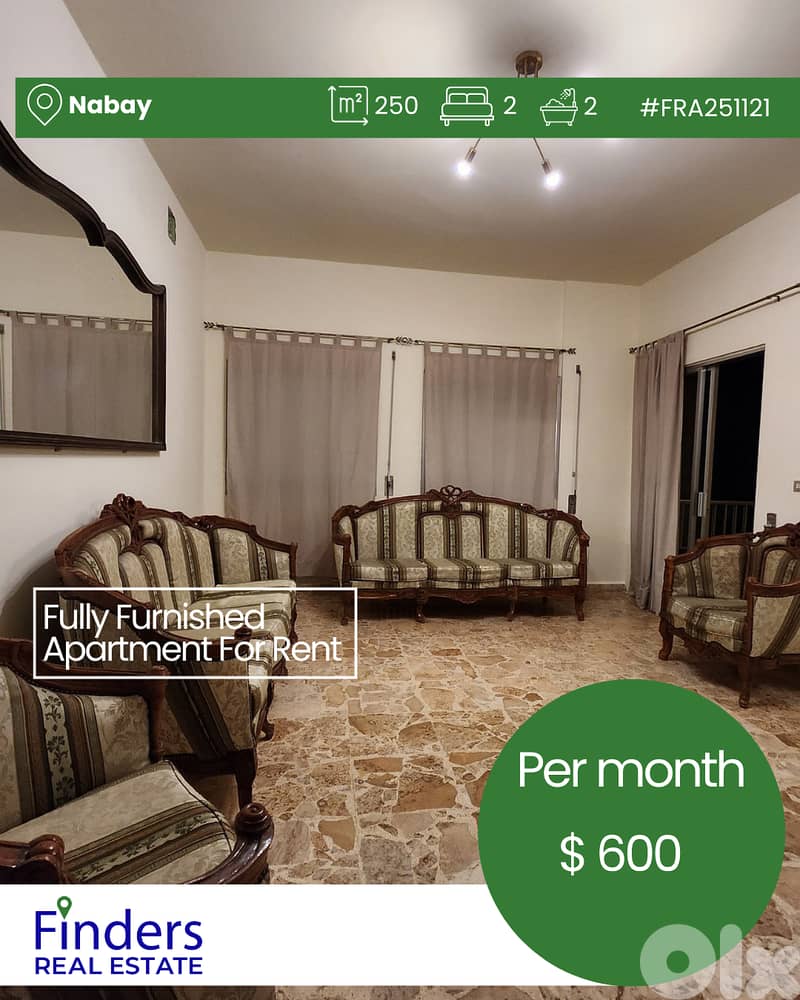 Apartment for rent in Nabay! شقة للإيجار في ناباي! 0