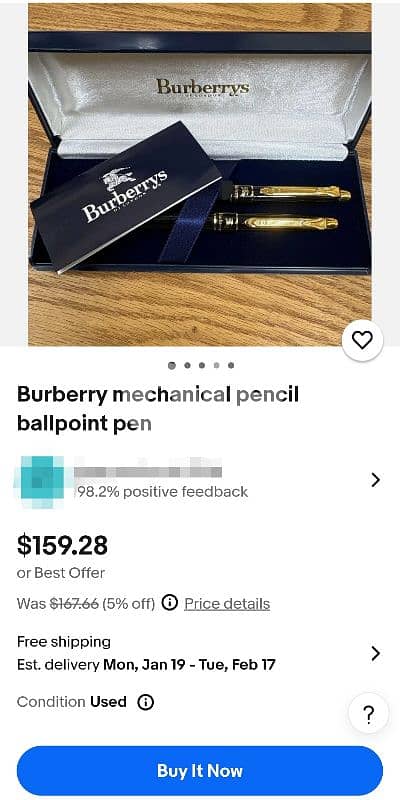 Like new Burberry Ballpoint Pen for SUPER CHEAP ONLY 75$ 0