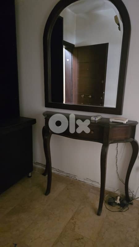 set of 4 armchairs and console 2