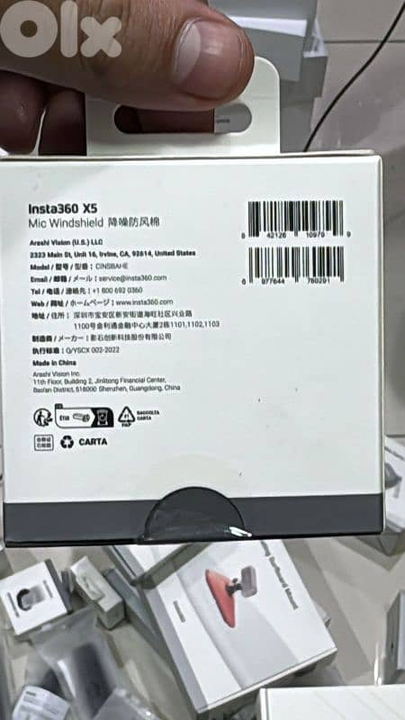Isnta360 x5 Mic windshield 1