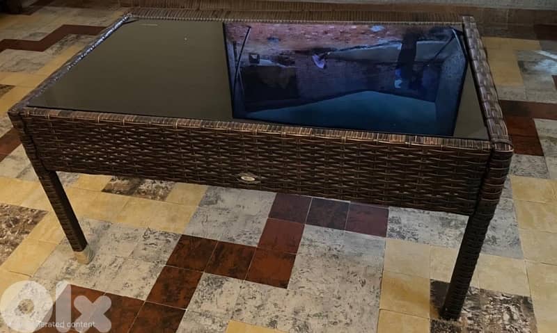 bamboo couch with table 3