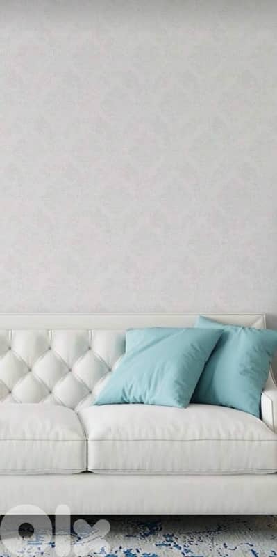 Elegent white wall paper 1