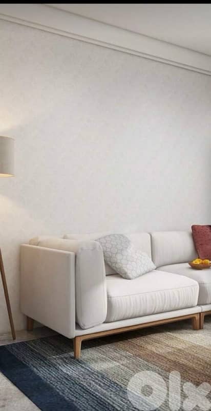 Elegent white wall paper 2