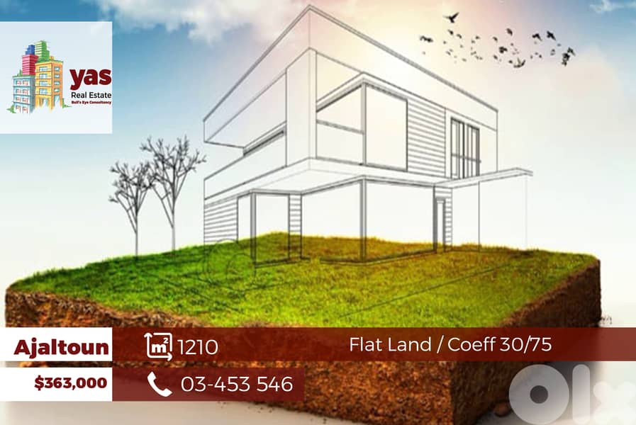 Ajaltoun 1210m2 | Land | Panoramic View | Private Street | 30/75 | RU 0