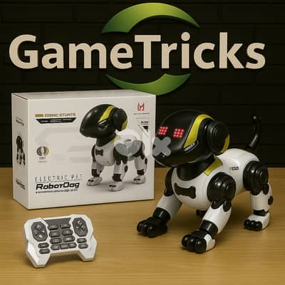 SM Smart Robot Dog Toy with Voice Control, Remote Control, LED Eyes