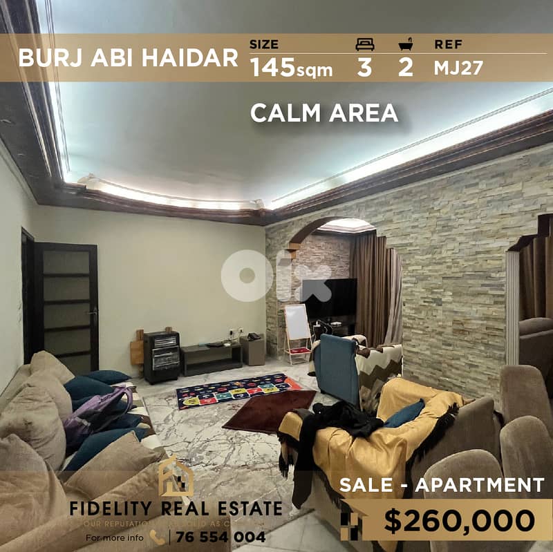 Apartment for sale in Burj Abi Haidar MJ27 شقة في برج أبي حيدر 0