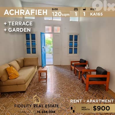 Apartment for rent in Achrafieh KA165 شقة للإيجار في الأشرفية