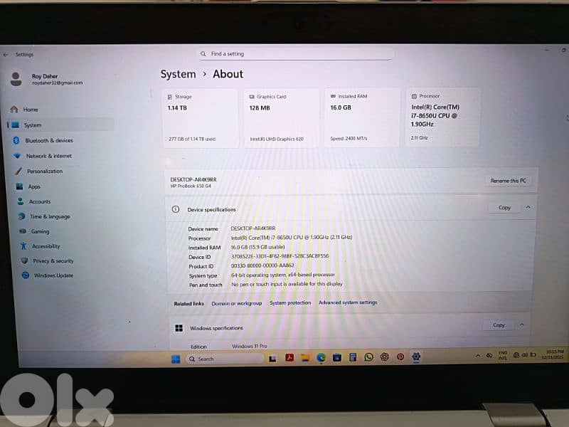HP PRO BOOK 650 G4 0