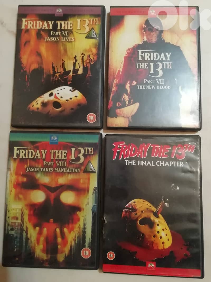 8 friday the 13th movies on original DVDs 1