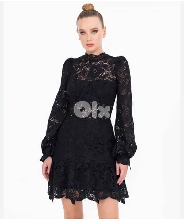 فستان دانتيل أسود من THURLEY – جديد 100% / مقاس EU 36 0
