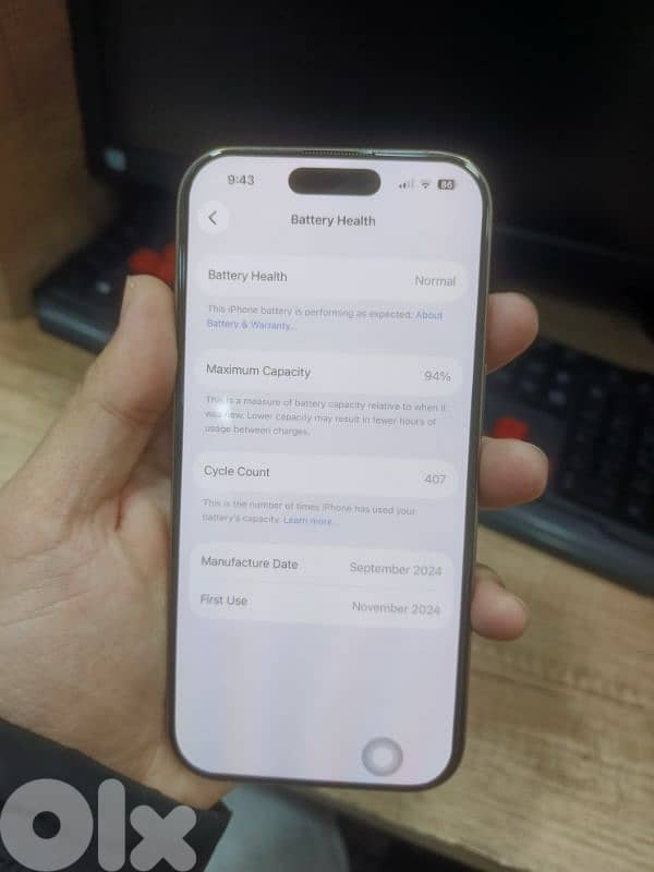 iphone 16 pro 256gb 2sim used like new zero scratch 3