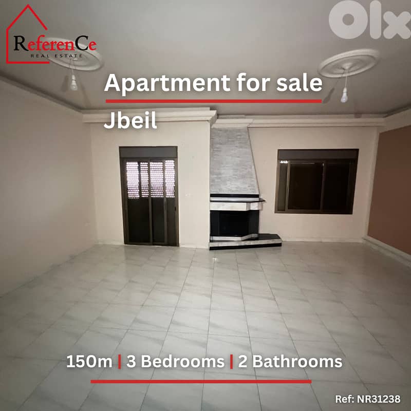 Apartment for sale in Jbeil with Sea view شقة للبيع في جبيل مع أطلالة 0