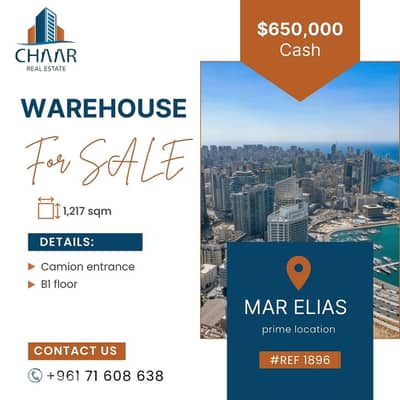 Warehouse for Sale in Mar Elias - مستودع للبيع في مار الياس - #R1896