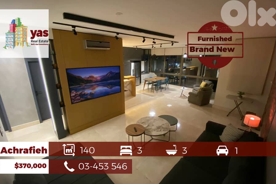 Achrafieh 140m2 | Furnished | Brand New | Decorated | Luxury | OH 0
