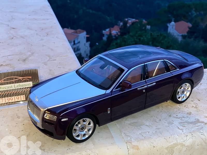 rolls royce purple version kyosho diecast model car scale 1/18 4