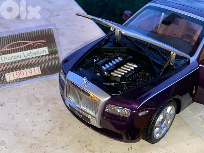 rolls royce purple version kyosho diecast model car scale 1/18 11