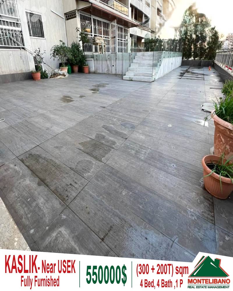 Prime Location 300sqm Apartment For Sale in Kaslik + 200 sqm Terrace 0