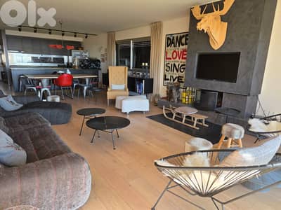 FULLY FURNISHED CHALET FOR SALE IN FAQRA WITH TERRACE , (KFA-115)