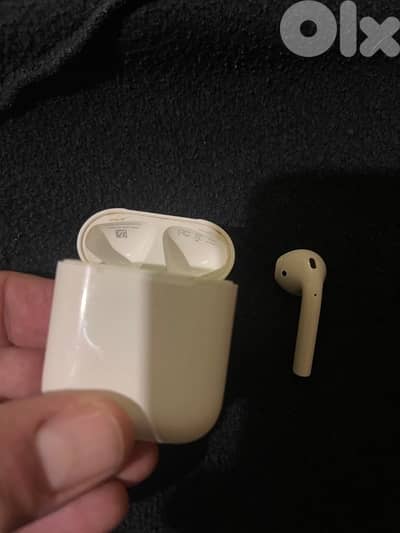 apple ipods case and left earphone