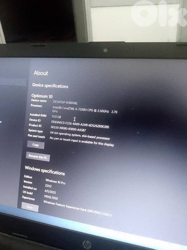 laptop HP corr I 5 1