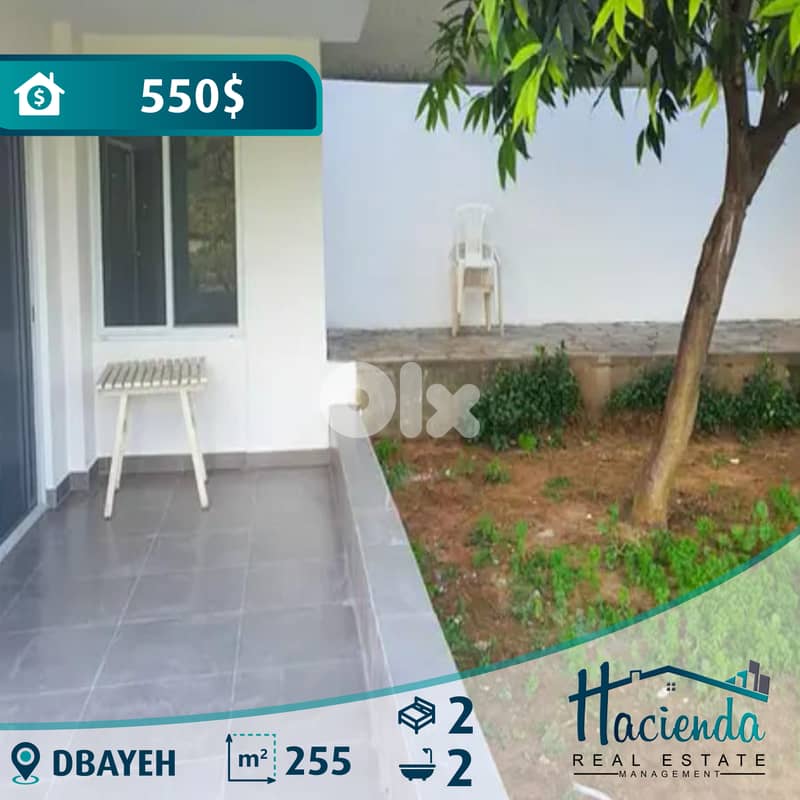 Garden And Terrace Apartment For Rent in Dbayeh 0
