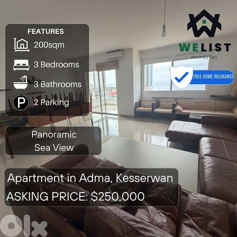 Apartment for sale in Adma شقة للبيع في ادما 0