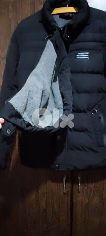 jacket large size black used like new 3