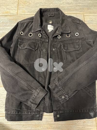 authentic guess jeans black jacket used but good condition