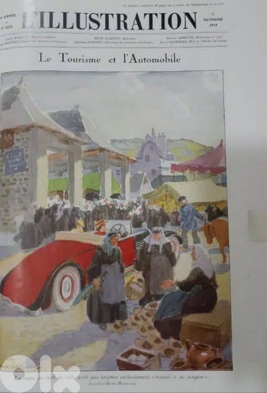 مجلد يحوي أعداد من مجلة فرنسية قديمة  بين عامي 1920 الى 1930 2