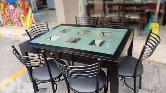 طاولي خشب ٦كراسي اوروبي