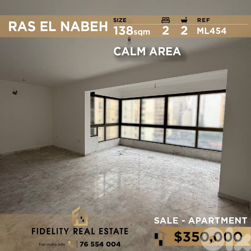 Apartment for sale in Ras El Nabeh ML454  شقة للبيع في  رأس النبع 0