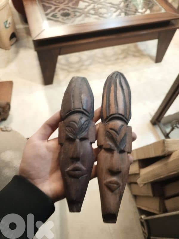 small wooden face masks 3
