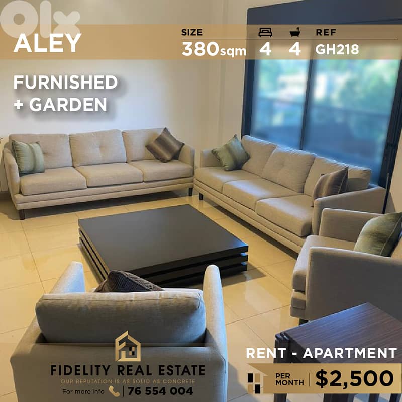 Apartment for rent in Aley GH218 شقة مفروشة للإيجار في عاليه 0