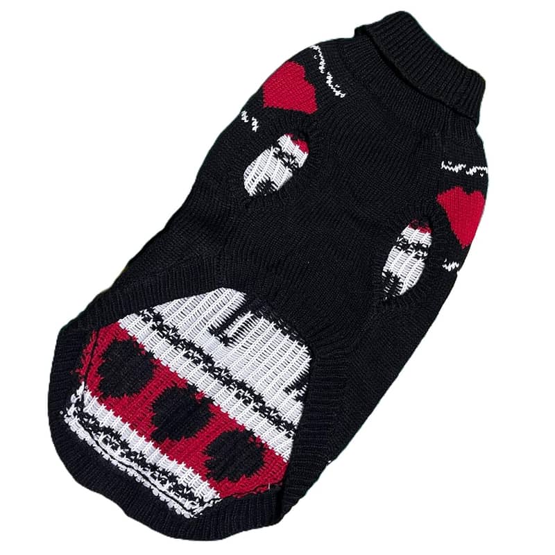 Winter Clothes for Small Dogs - Black Sweater 1