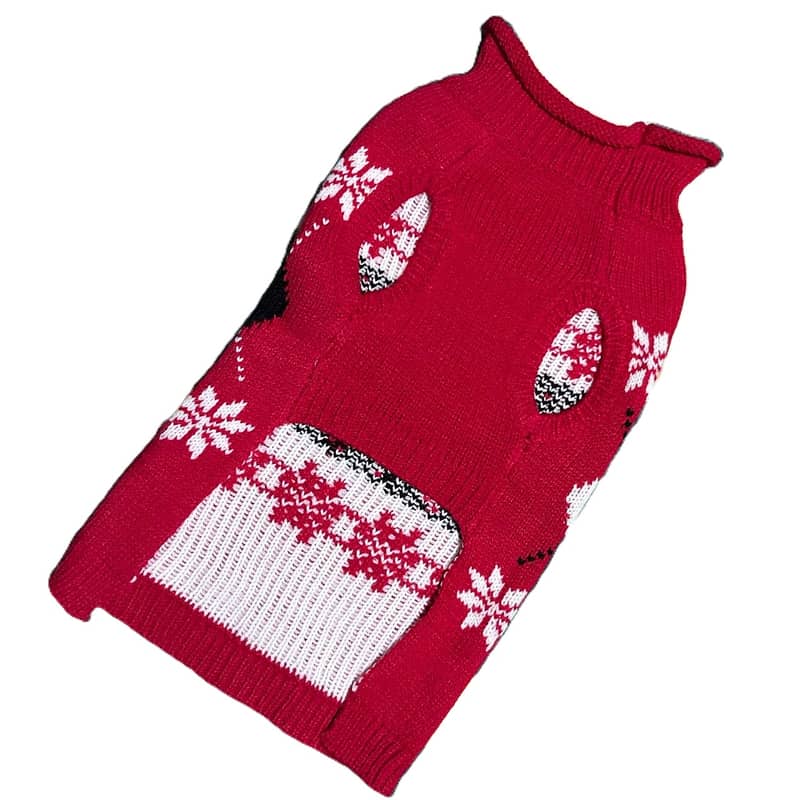Winter Clothes for X-Small Dogs - Red Sweater 1