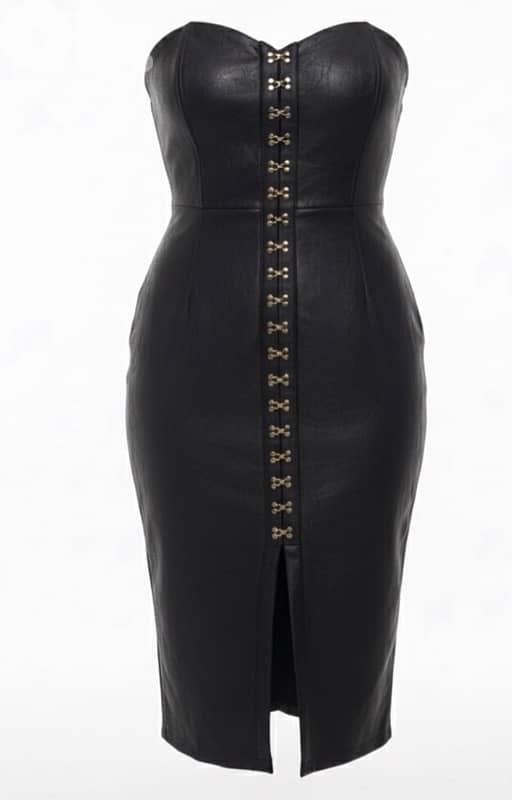 new leather evening dress 1