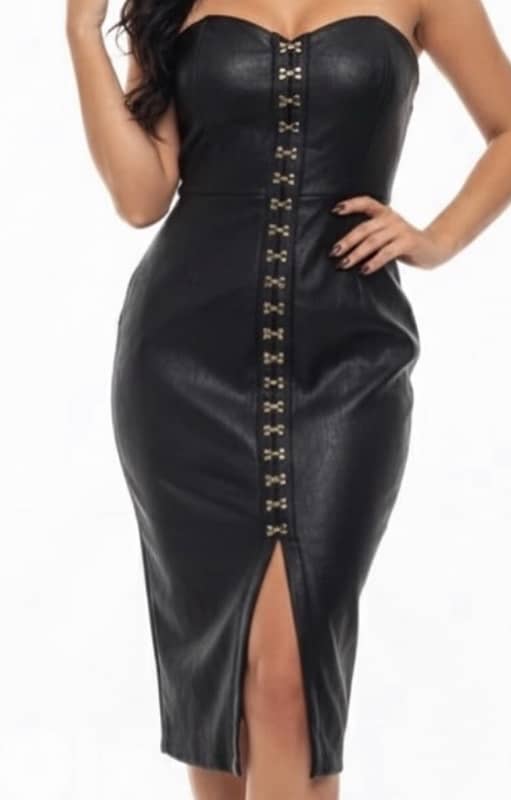 new leather evening dress 2