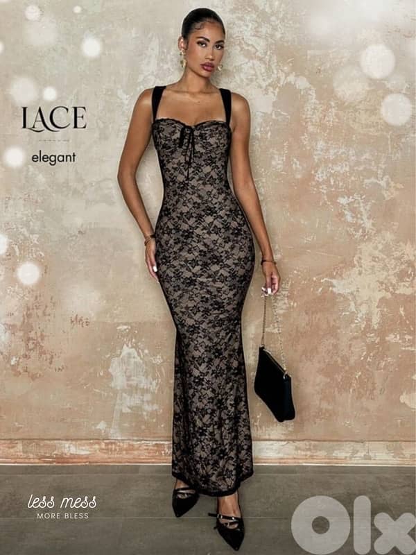 NEW LACE EVENING DRESS 0