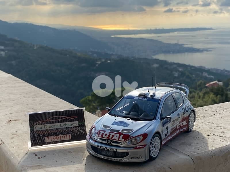 peugeot rally wrc scale 1/18 diecast model car 2