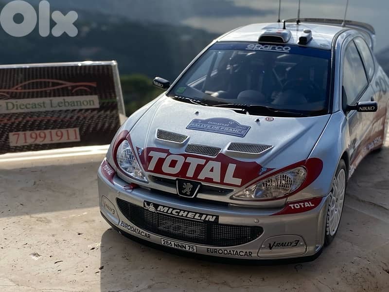 peugeot rally wrc scale 1/18 diecast model car 5