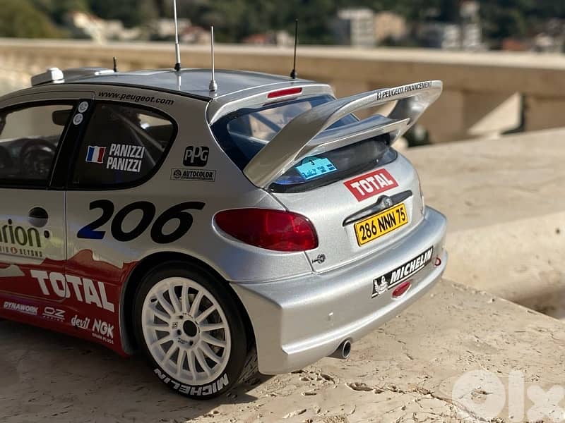 peugeot rally wrc scale 1/18 diecast model car 8