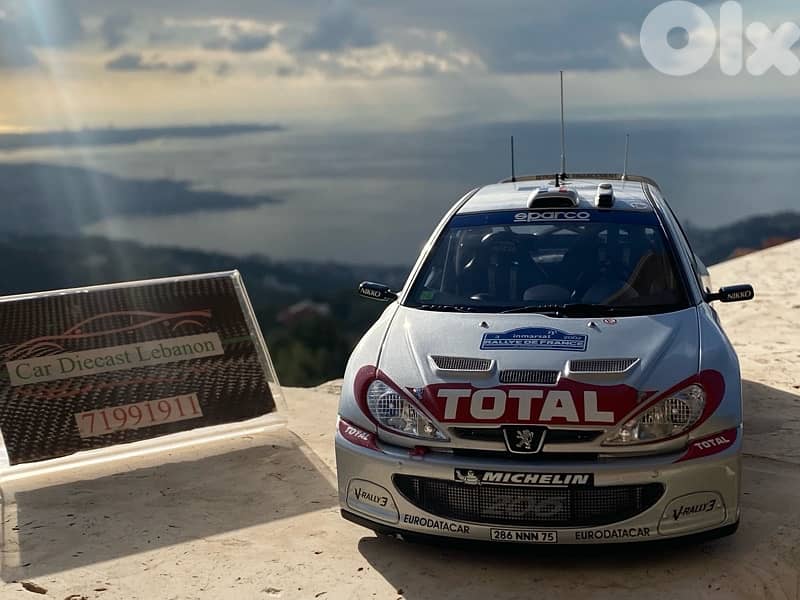 peugeot rally wrc scale 1/18 diecast model car 9
