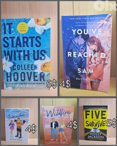 Best sellers books for famous authors Colleen Hoover and Anna Huang
