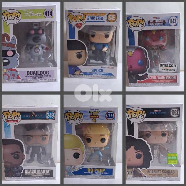 Funko pop , only these available ! 6